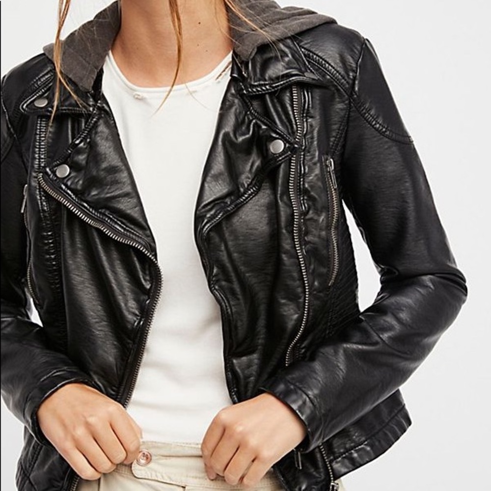 Free People Vegan Leather Jacket